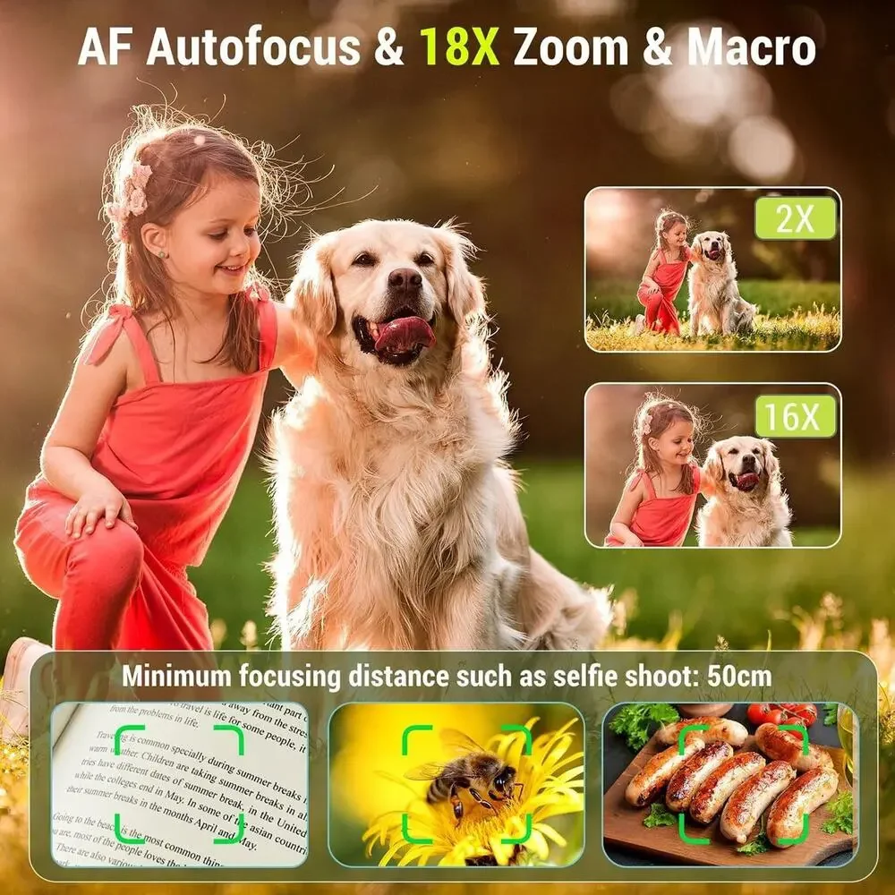 Digital Camera, 4K 64MP Cameras for Photography, 270°Flip Screen Vlogging Camera